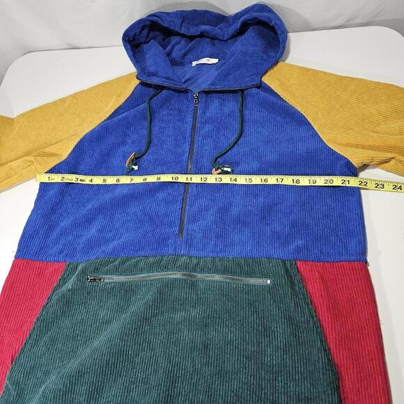 Vintage Corduroy Color Block Half Zip Charm KP Mens Size S (Fits Like Medium) - Picture 14 of 15